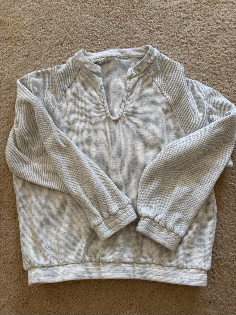 Like new Leze the label Athena sweater oatmeal waffle medium gray